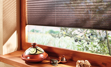 Freihängende Plissees